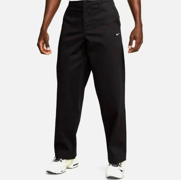 Nike Life Loose Fit Black Chino Pants Men’s Size 32 Medium Cotton New NWT - Picture 3 of 10